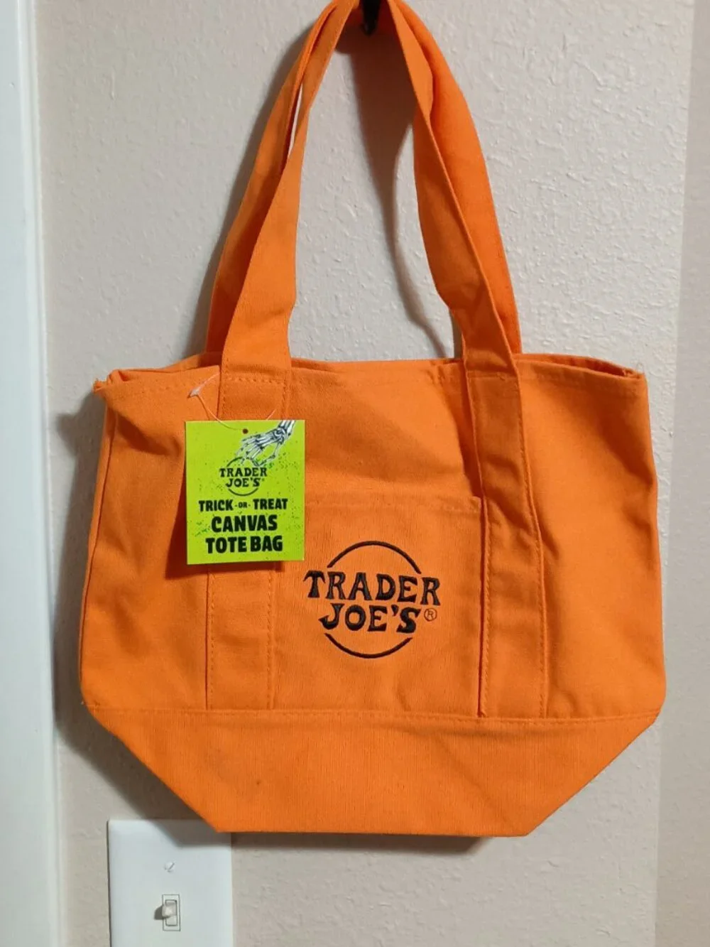 Trader Joe's Orange Trick or Treat Bag with Handles New with Tags